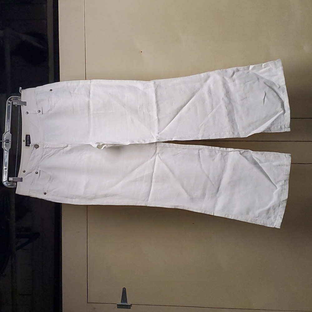 Principles White Linen Pants Size 8
